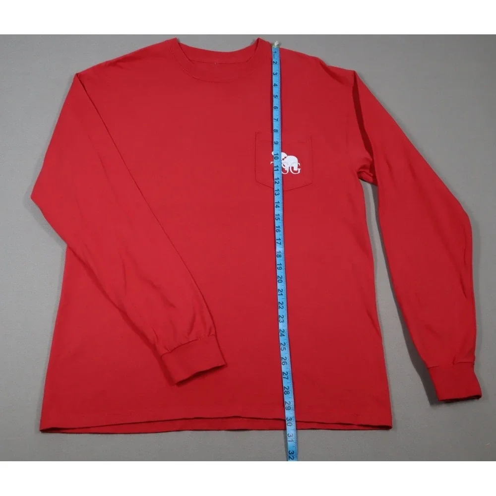 The Southern Gentleman Red Long Sleeved Pocket Tee - Size L‎